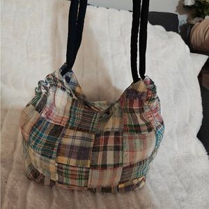 Plaid Patchwork Shoulder Bag
